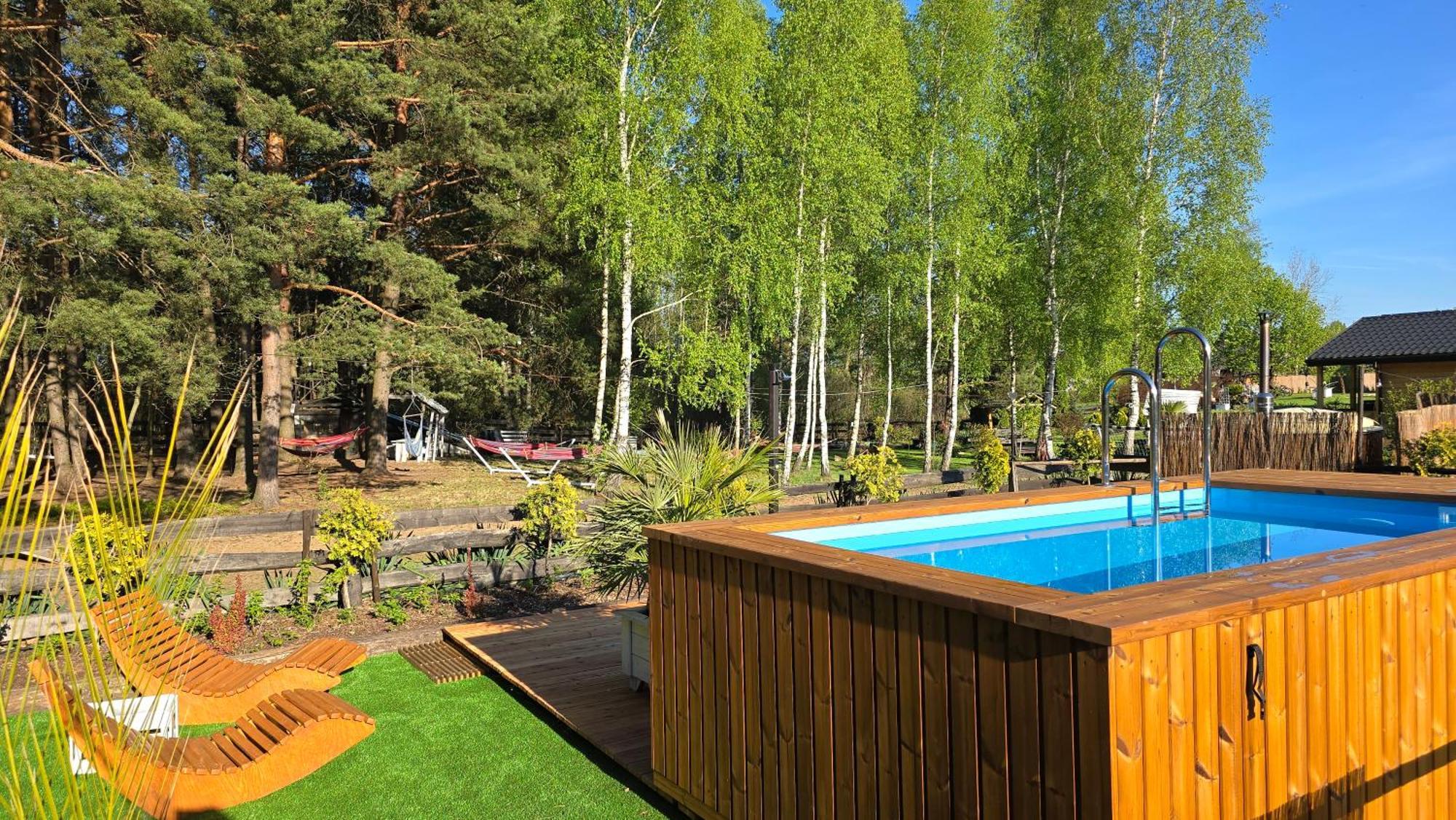 Vip Village Las Woda Rower - Podgrzewany Basen, Balia, Sauna Miedzierza 외부 사진