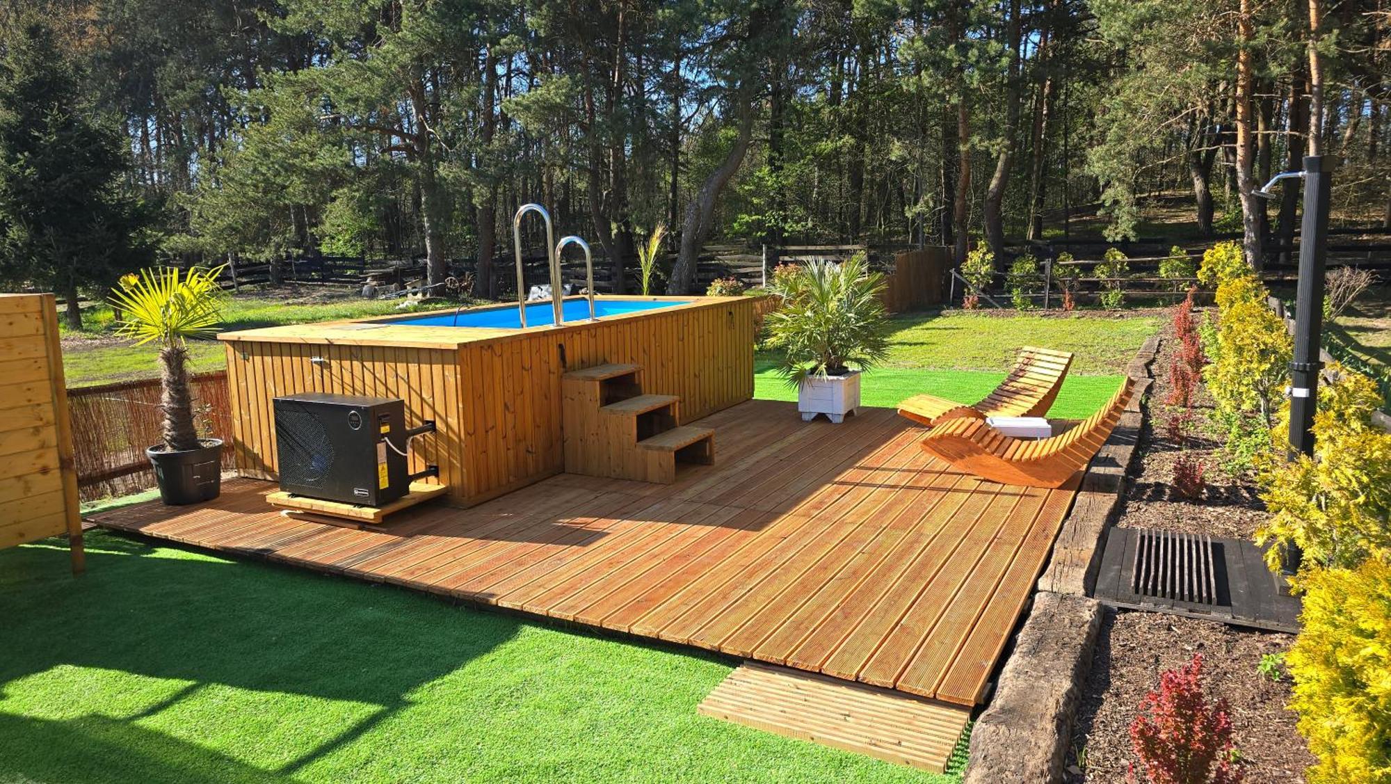 Vip Village Las Woda Rower - Podgrzewany Basen, Balia, Sauna Miedzierza 외부 사진