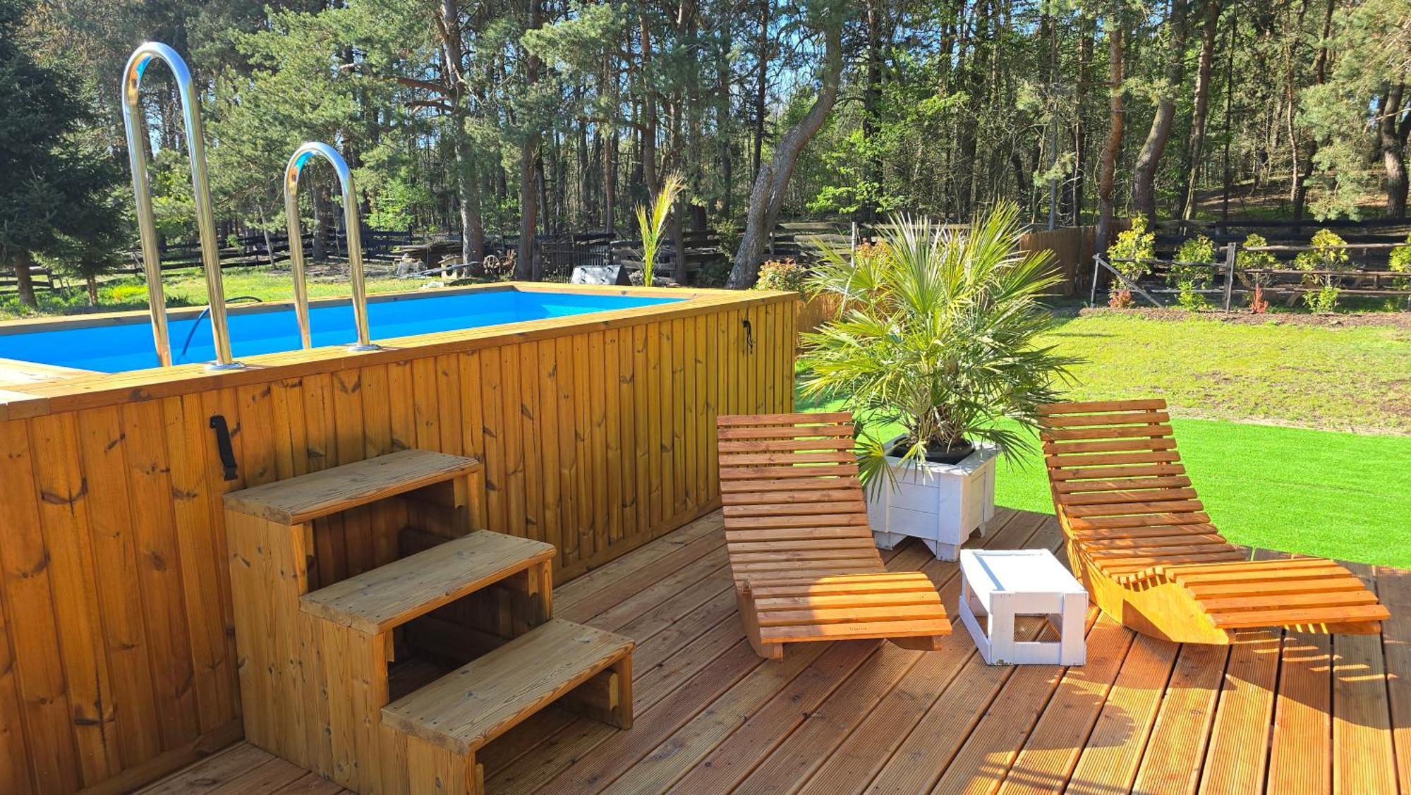 Vip Village Las Woda Rower - Podgrzewany Basen, Balia, Sauna Miedzierza 외부 사진
